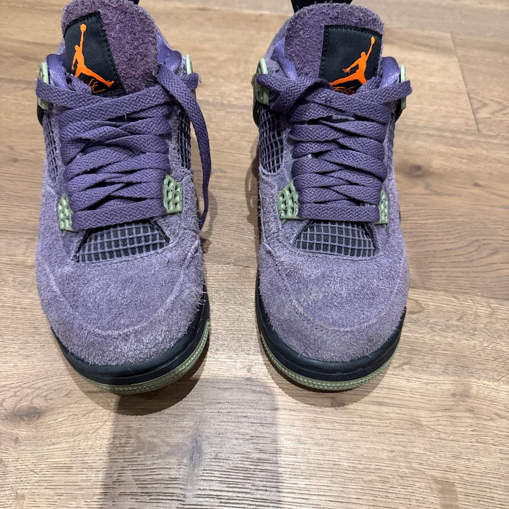 Jordan 4s Women's Sneakers in Purple and Orange